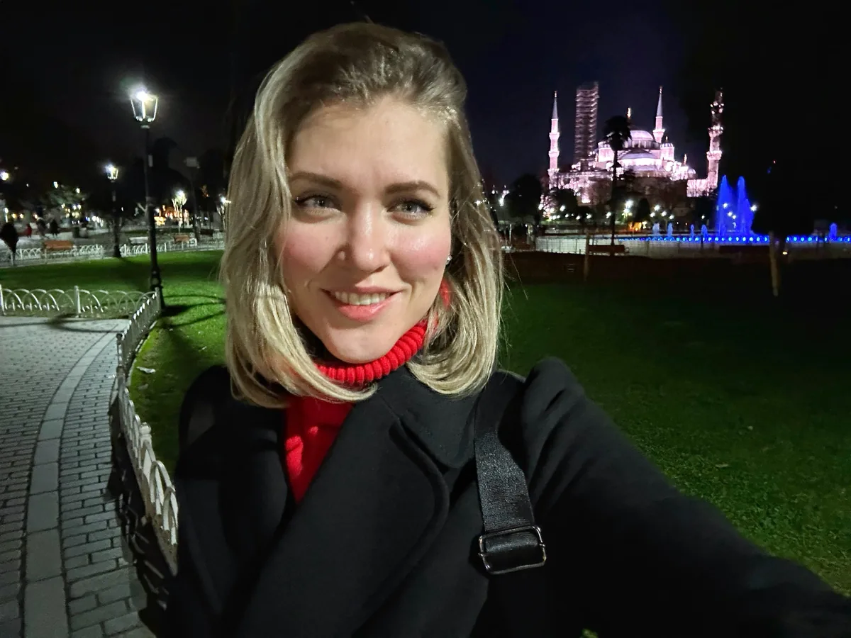 Голубая мечеть в Стамбуле вечером